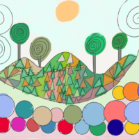 Hundertwasser-inspired drawing I